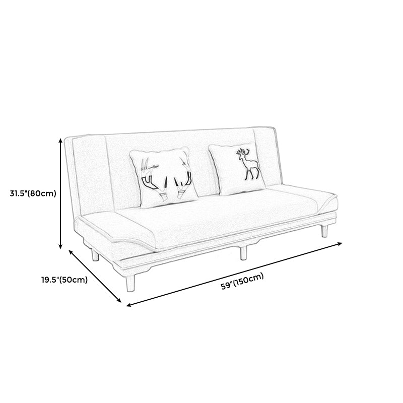 Moderner armloser Sofa mit Baumwollmischung 27,55 "W Cabrio Sleeper Sofa für Wohnzimmer
