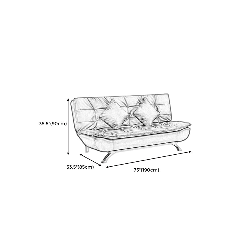 Square Seating Settee Armless Sofa Chaise  for  Bonus Room Living Room