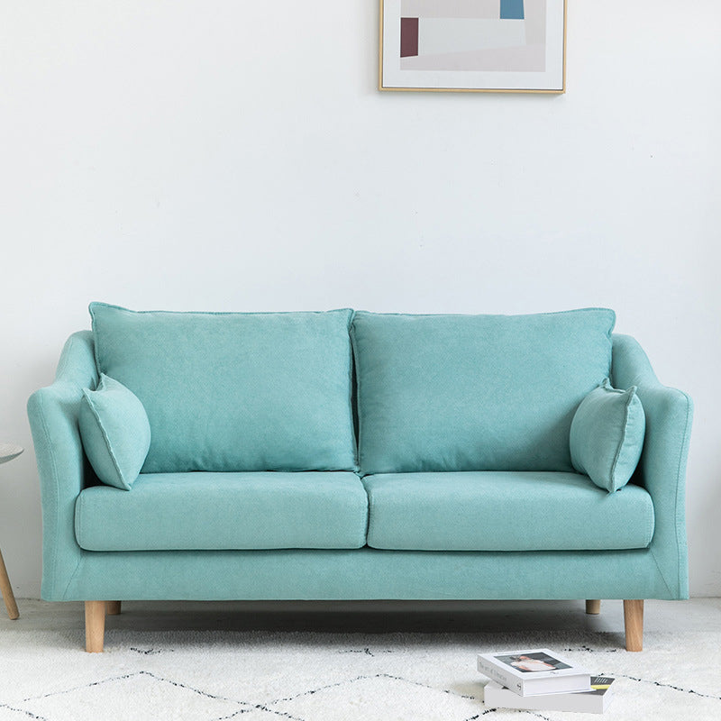 Modern Velvet 2-Seat loveseat met kussen bovenarm voor appartement 31,5 "H