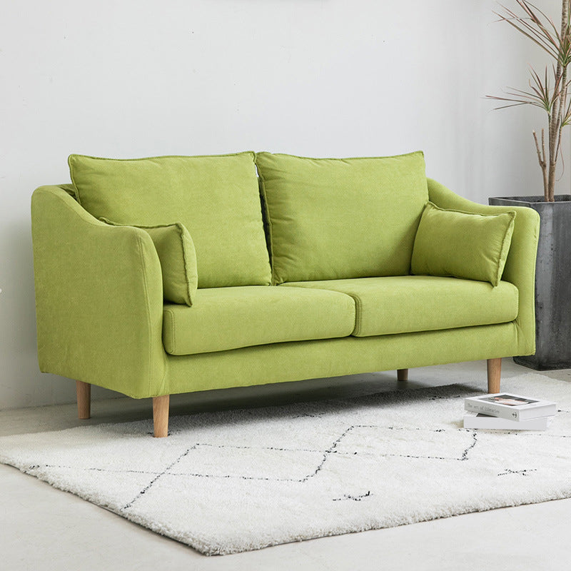 Modern Velvet 2-Seat loveseat met kussen bovenarm voor appartement 31,5 "H