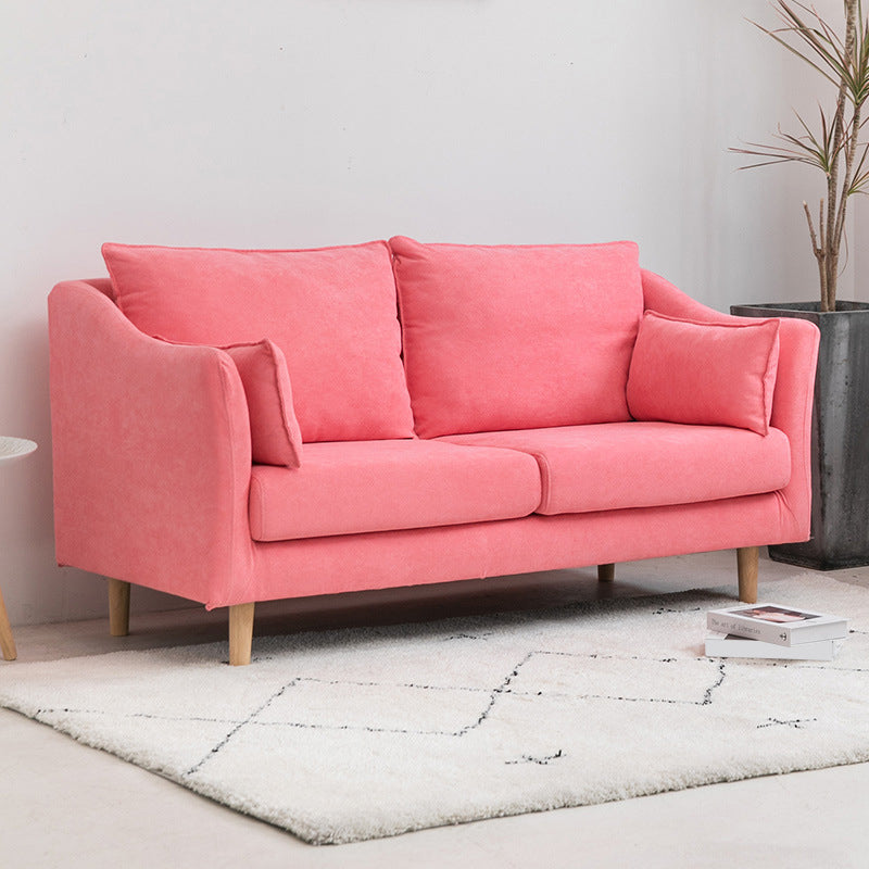 Modern Velvet 2-Seat loveseat met kussen bovenarm voor appartement 31,5 "H
