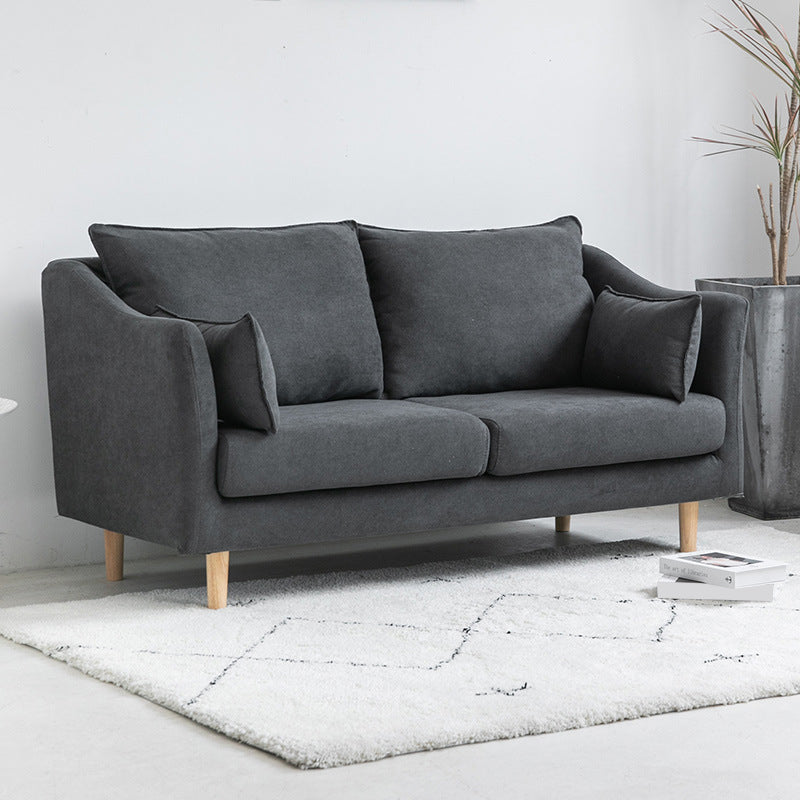 Modern Velvet 2-Seat loveseat met kussen bovenarm voor appartement 31,5 "H