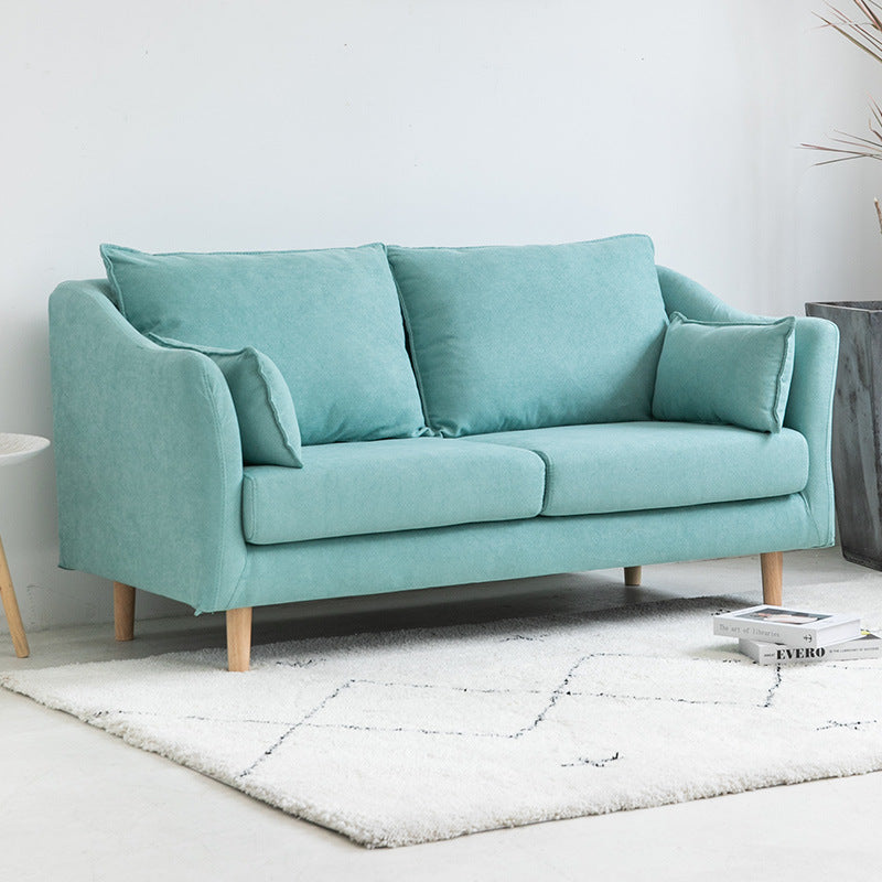 Modern Velvet 2-Seat loveseat met kussen bovenarm voor appartement 31,5 "H