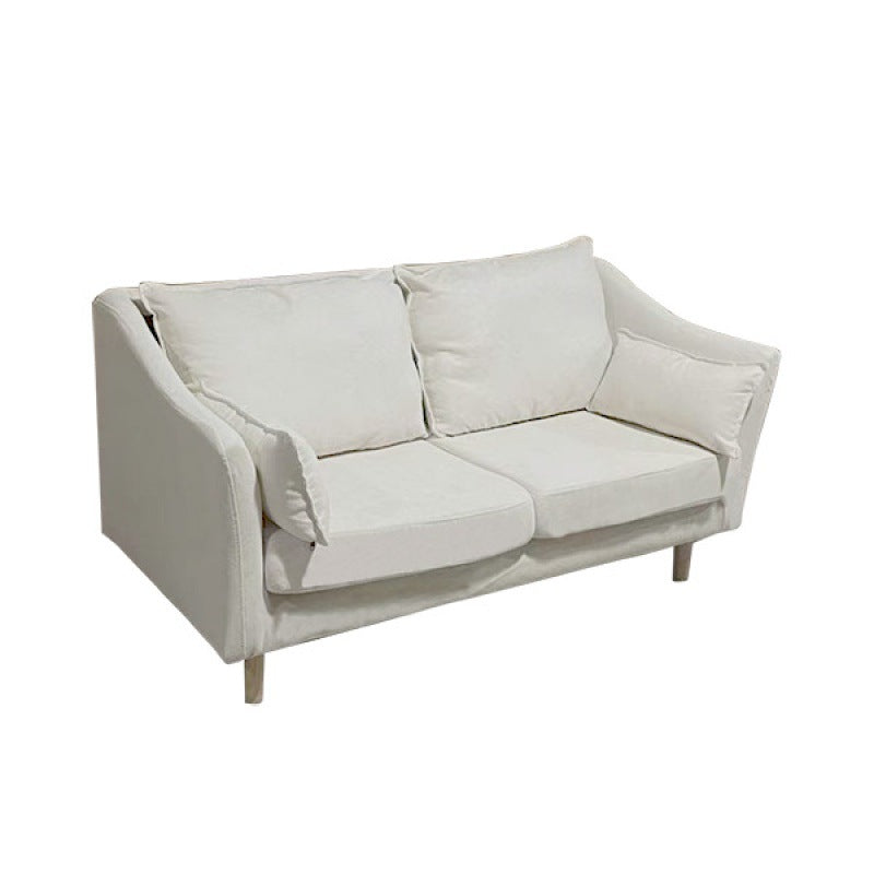 Modern Velvet 2-Seat loveseat met kussen bovenarm voor appartement 31,5 "H