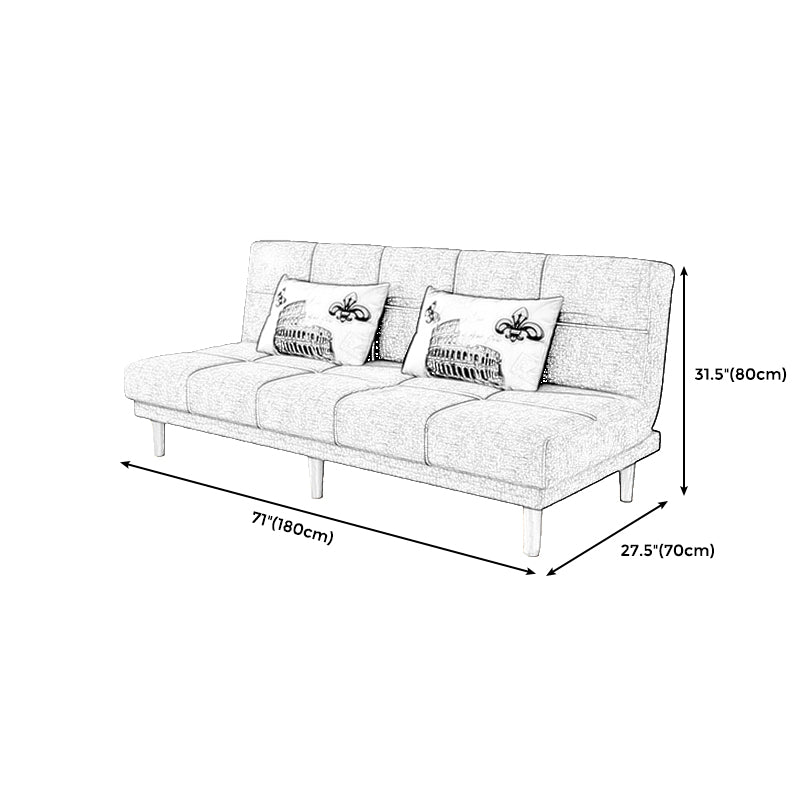 26.77" W Modern Armless Settee Convertible Sleeper Sofa for Living Room