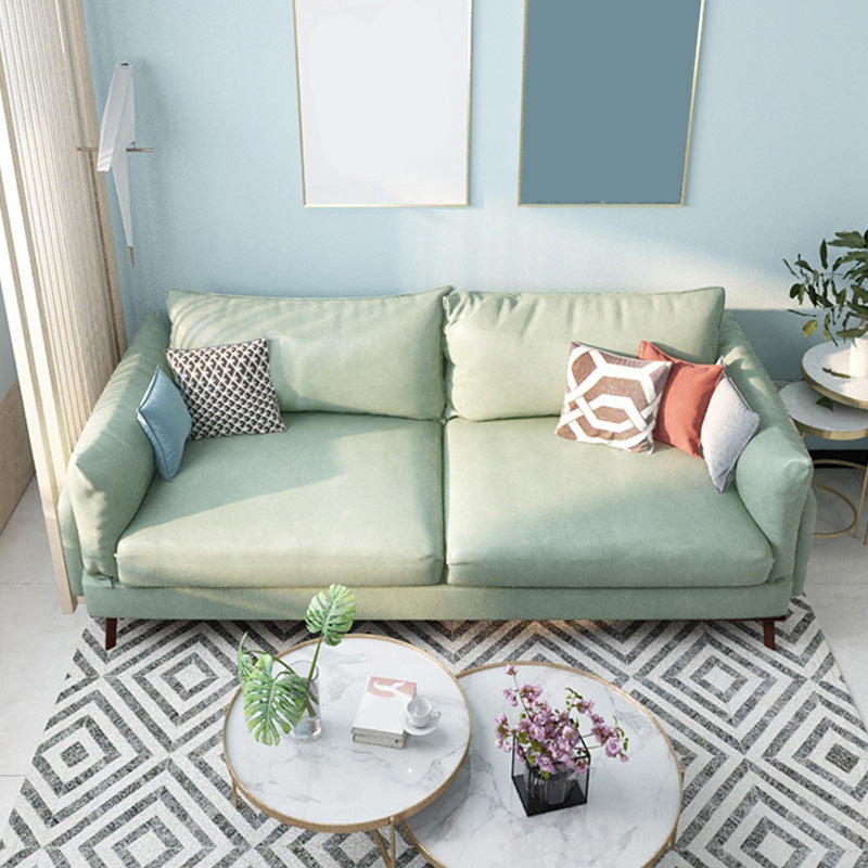 Kissen -Oberarm -Sofa 29,53 "D x 27,56" H 3 -Seat -Kissen Holzsitze