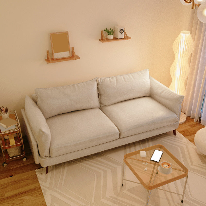 Kissen -Oberarm -Sofa 29,53 "D x 27,56" H 3 -Seat -Kissen Holzsitze