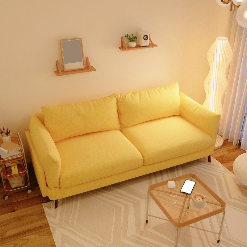 Kissen -Oberarm -Sofa 29,53 "D x 27,56" H 3 -Seat -Kissen Holzsitze