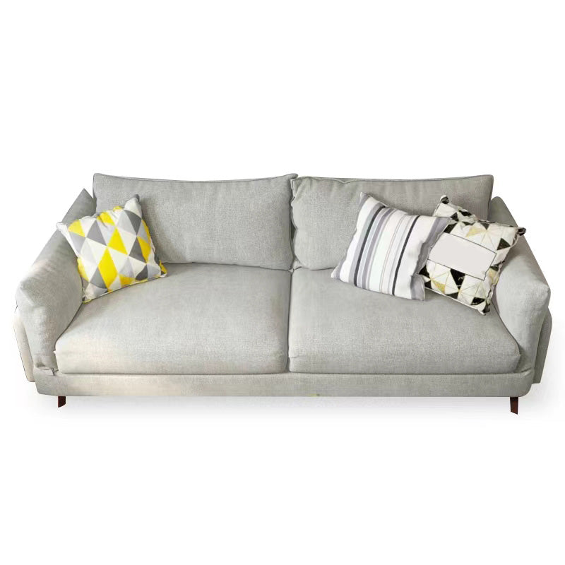 Kissen -Oberarm -Sofa 29,53 "D x 27,56" H 3 -Seat -Kissen Holzsitze