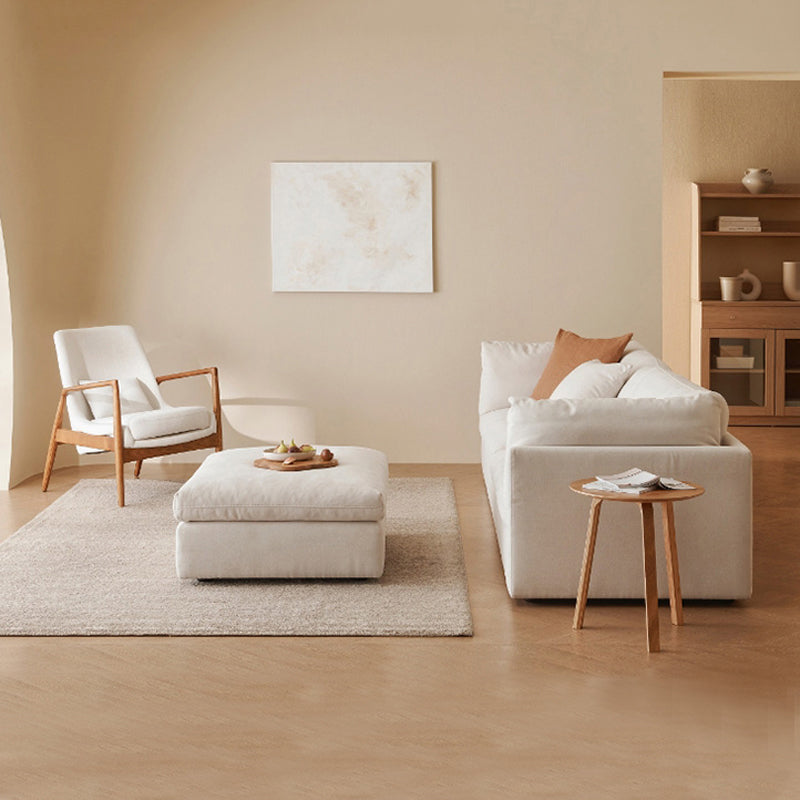 Modern linnen smokingstandarm standaard bank met slipcovered voor woonkamer, appartement