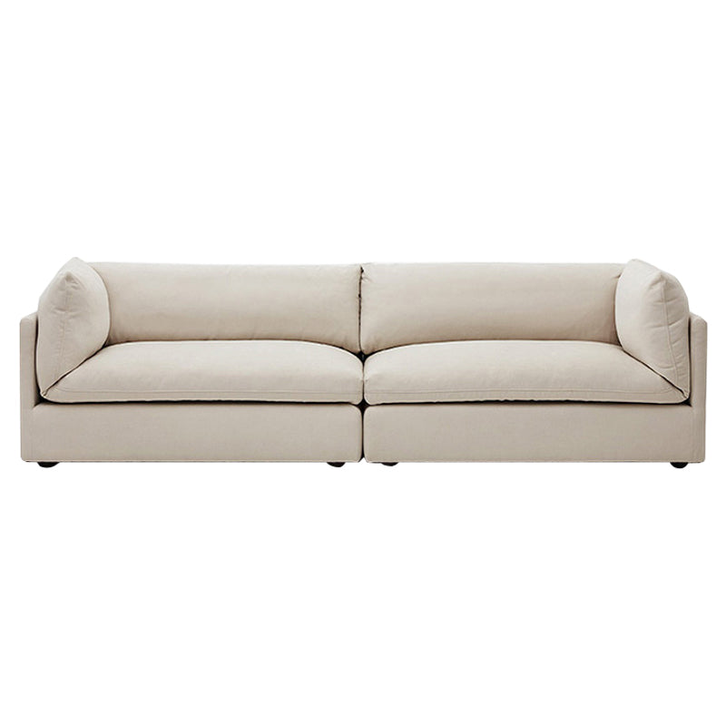 Modern linnen smokingstandarm standaard bank met slipcovered voor woonkamer, appartement