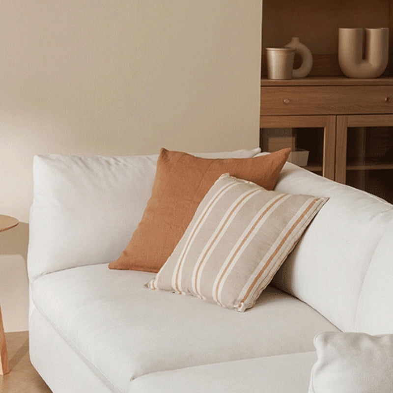 Modern linnen smokingstandarm standaard bank met slipcovered voor woonkamer, appartement