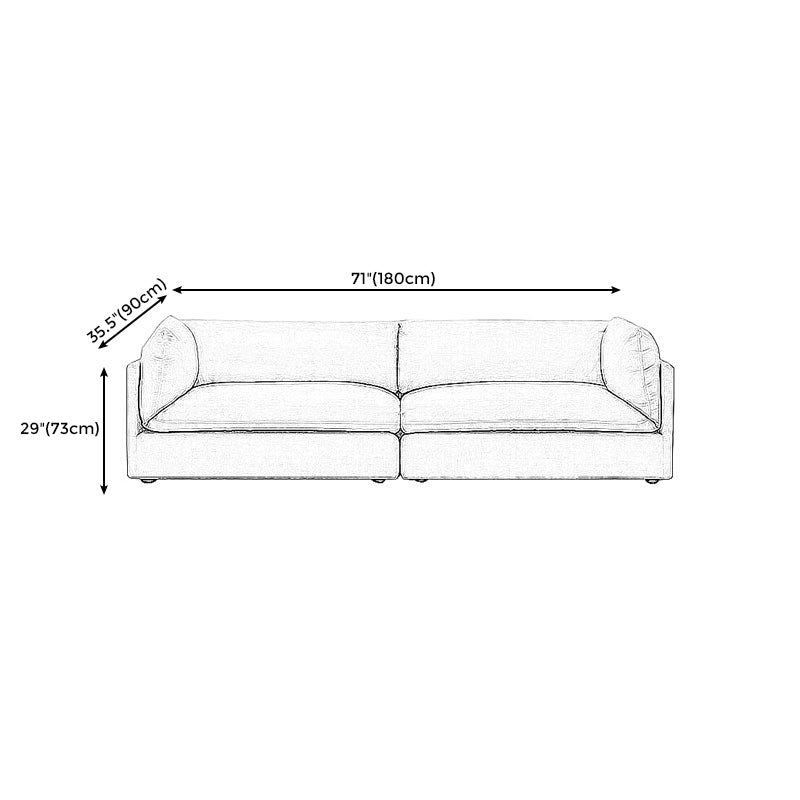 Modern linnen smokingstandarm standaard bank met slipcovered voor woonkamer, appartement