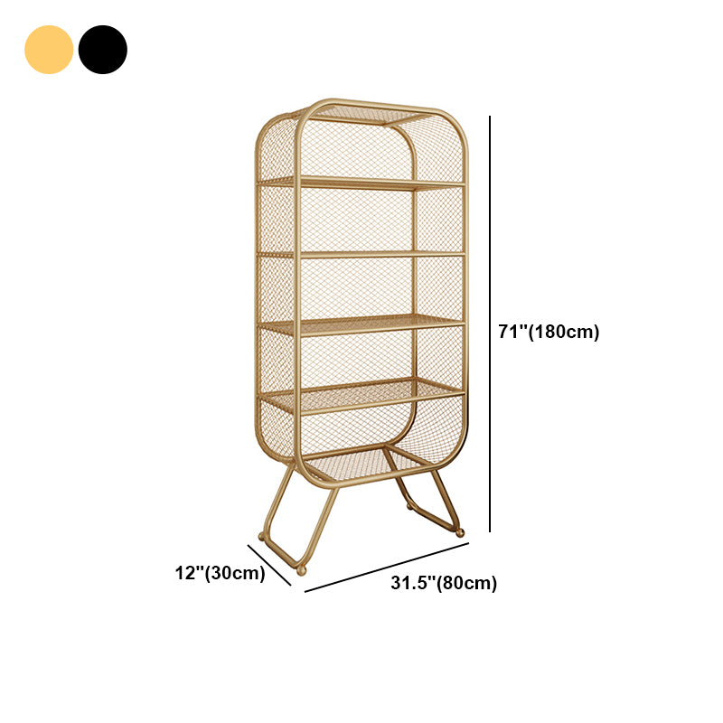 Closed Metal Bookcase Shelf Industrial Shelves for Study Room