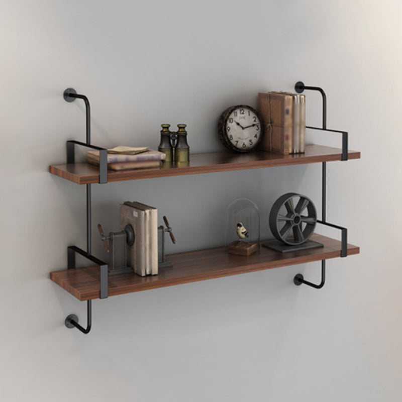 Wall Mounted Bookcase Shelf Industrial Rectangular Shelves for Study Room