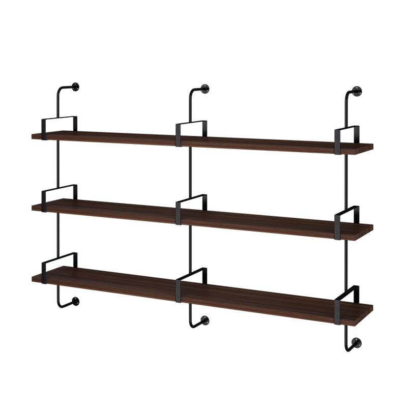 Wall Mounted Bookcase Shelf Industrial Rectangular Shelves for Study Room