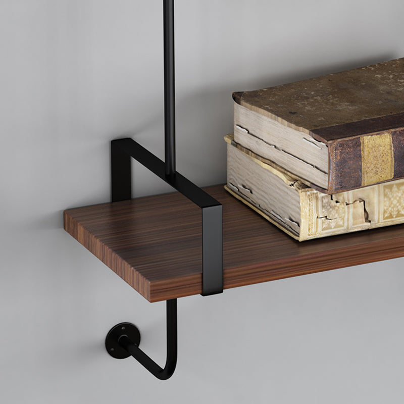 Wall Mounted Bookcase Shelf Industrial Rectangular Shelves for Study Room