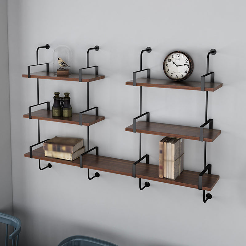 Wall Mounted Bookcase Shelf Industrial Rectangular Shelves for Study Room