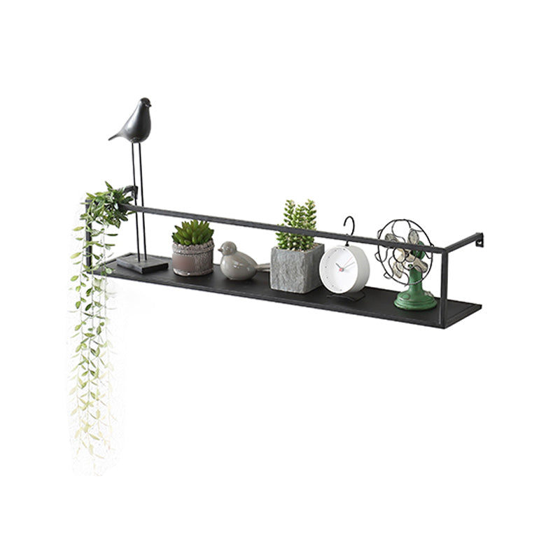 Industrial Style Metal Bookcase Wall Mounted Rectangular Shelves