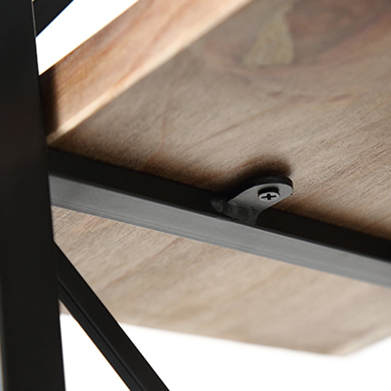 Industrial Style Etagere Bookshelf Open Shelf Bookcase with Rectangular Shelves