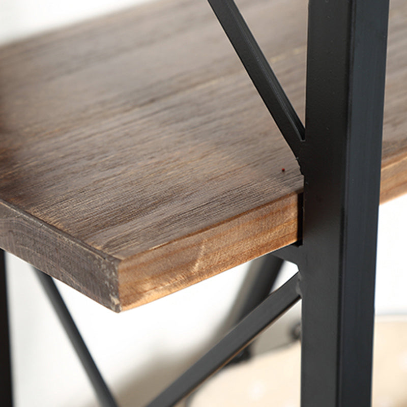 Industrial Style Etagere Bookshelf Open Shelf Bookcase with Rectangular Shelves