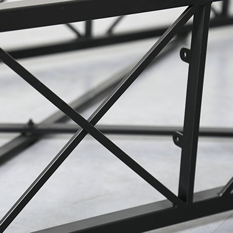 Industrial Style Etagere Bookshelf Open Shelf Bookcase with Rectangular Shelves