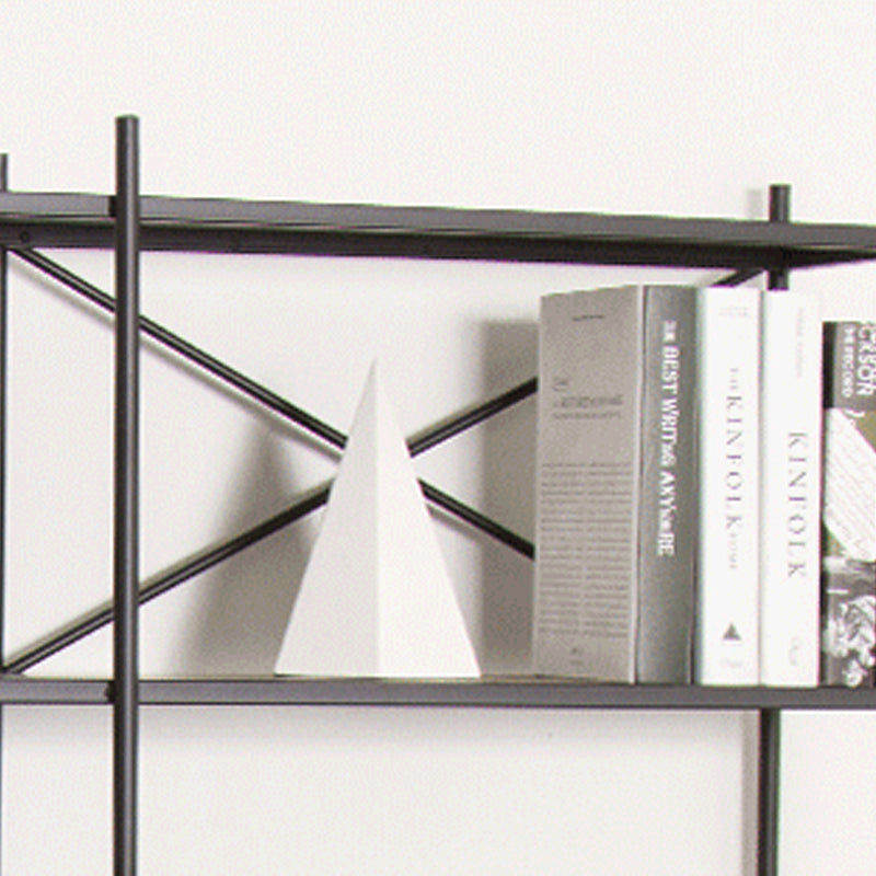 Modern Metal Bookcase Shelf Rectangular Open Bookcase with Shelves