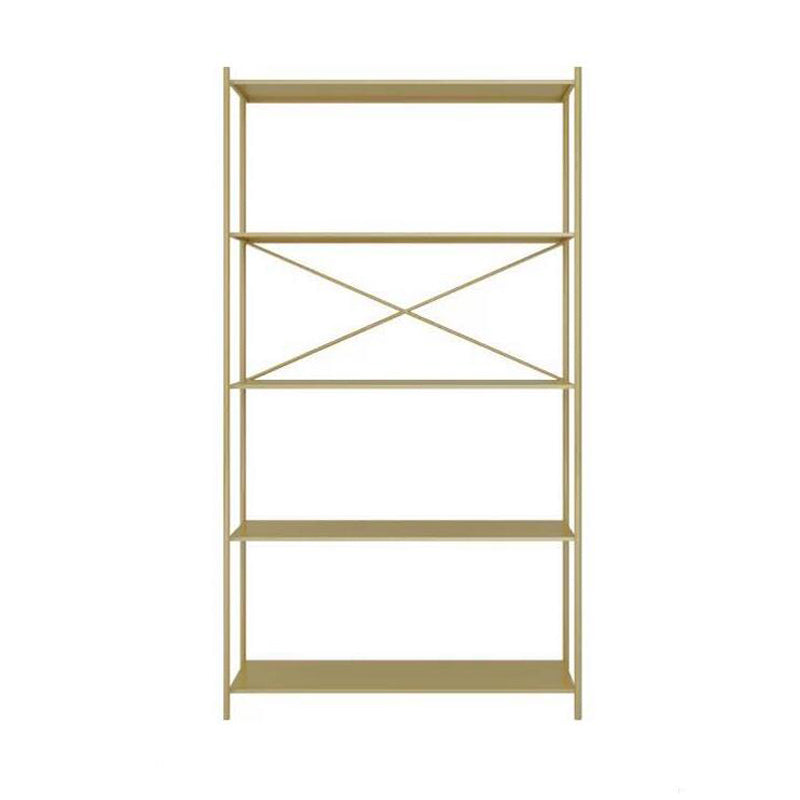 Modern Metal Bookcase Shelf Rectangular Open Bookcase with Shelves