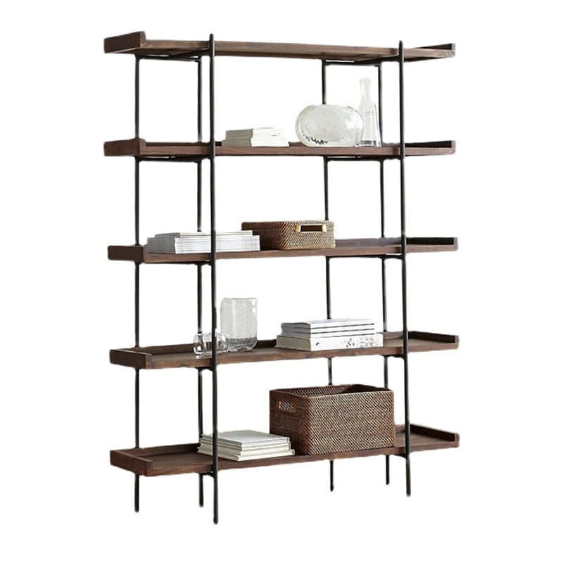 Libreria di scaffali Etagere Shelf Open in stile industriale con ripiani rettangolari