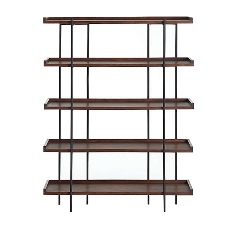 Libreria di scaffali Etagere Shelf Open in stile industriale con ripiani rettangolari