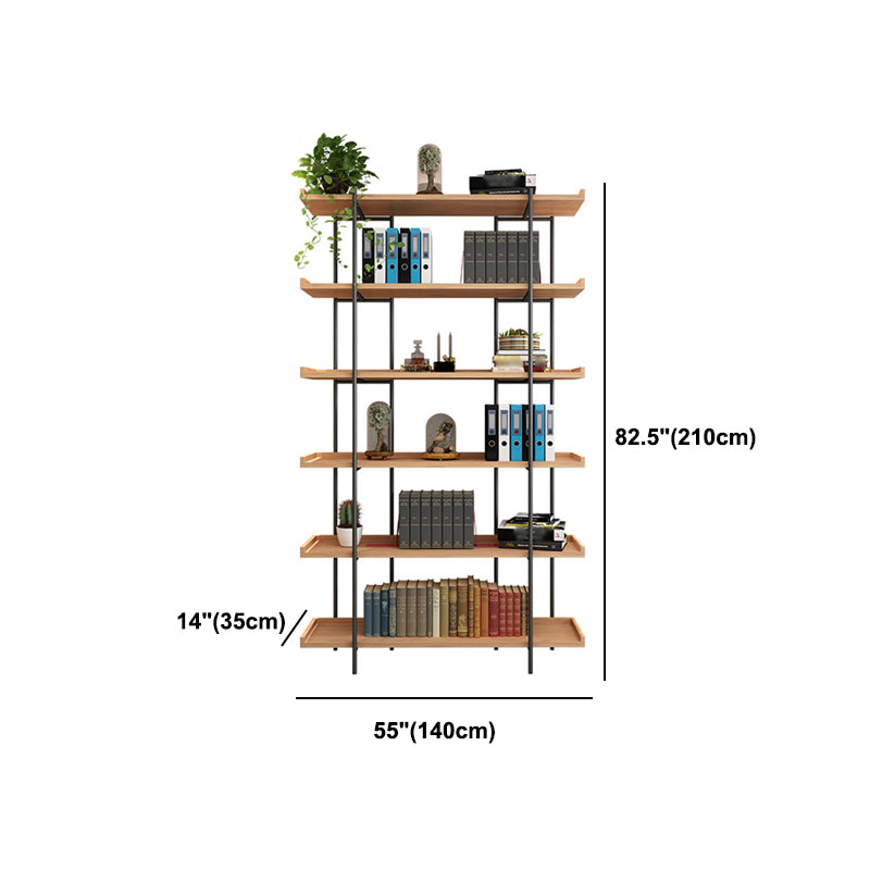 Libreria di scaffali Etagere Shelf Open in stile industriale con ripiani rettangolari