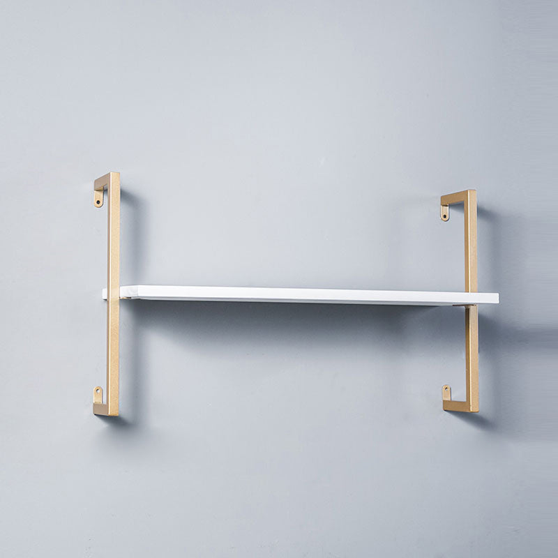 Contemporary Wall Unit Bookshelf with Iron Frame Manufactured Wood Shelf