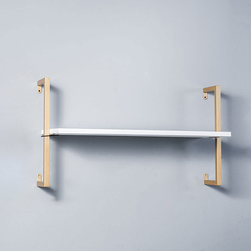 Contemporary Wall Unit Bookshelf with Iron Frame Manufactured Wood Shelf