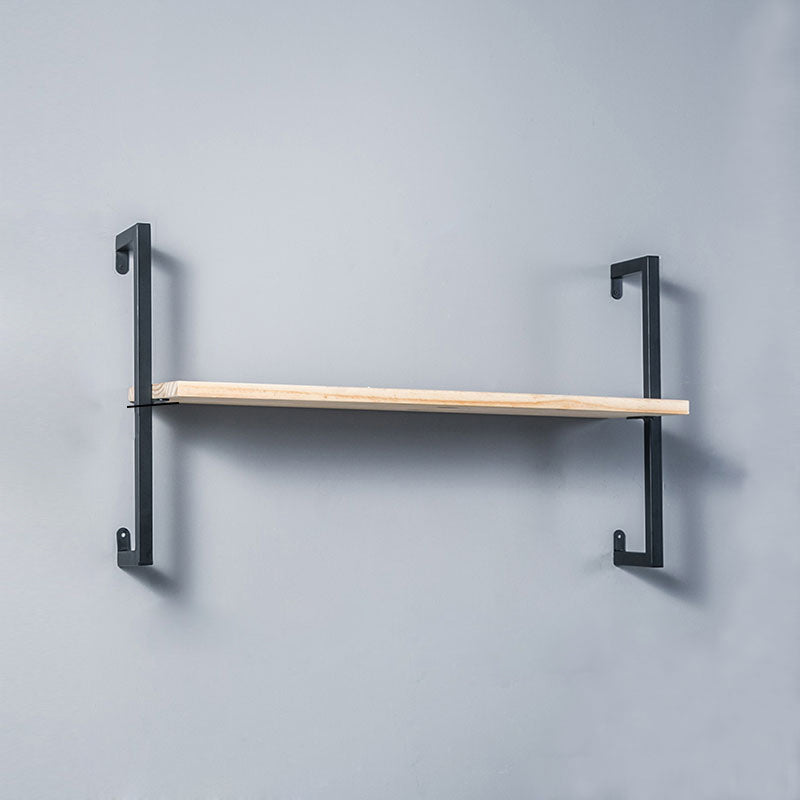 Contemporary Wall Unit Bookshelf with Iron Frame Manufactured Wood Shelf