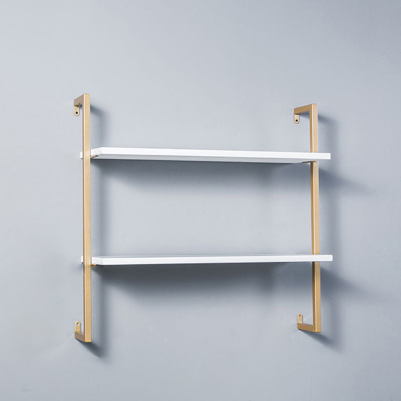 Contemporary Wall Unit Bookshelf with Iron Frame Manufactured Wood Shelf