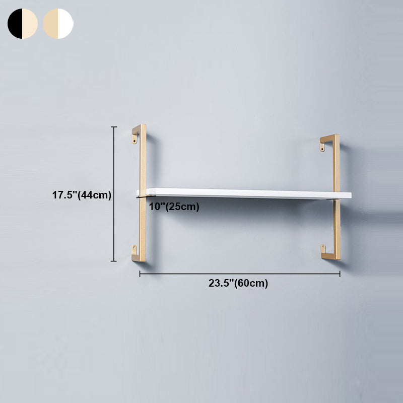 Contemporary Wall Unit Bookshelf with Iron Frame Manufactured Wood Shelf