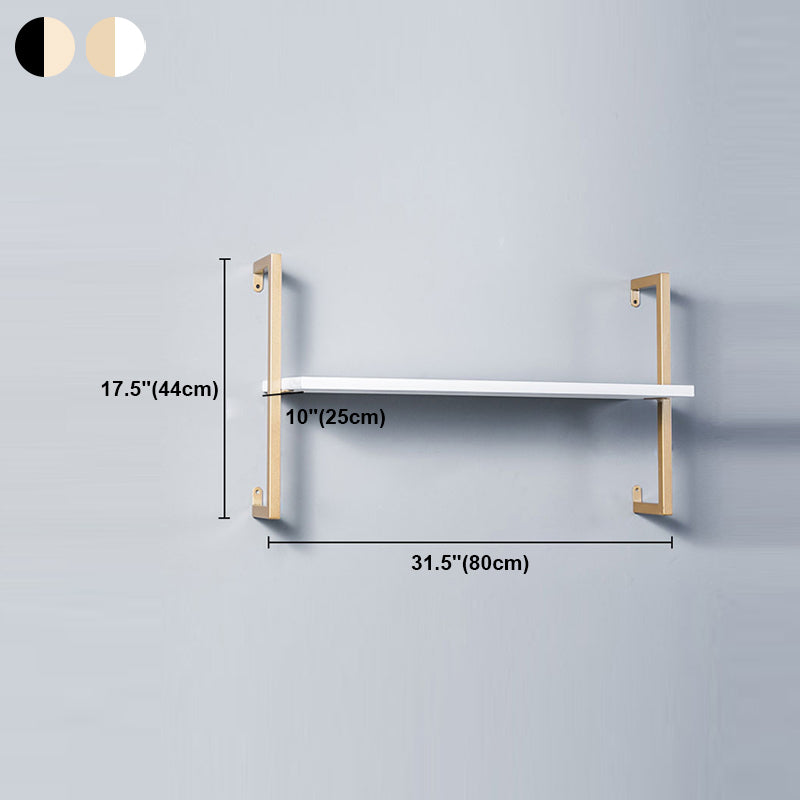 Contemporary Wall Unit Bookshelf with Iron Frame Manufactured Wood Shelf