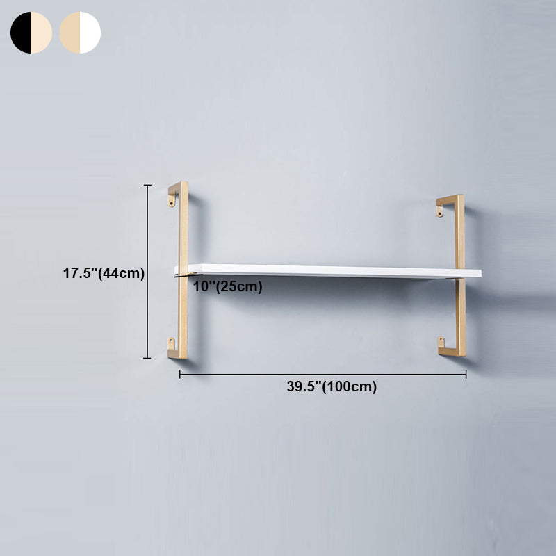 Contemporary Wall Unit Bookshelf with Iron Frame Manufactured Wood Shelf