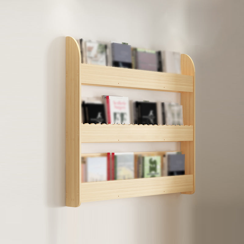 1/2/3/4-Shelf Modern Wall Unit Bookshelf Natural Pine Wood Bookshelf