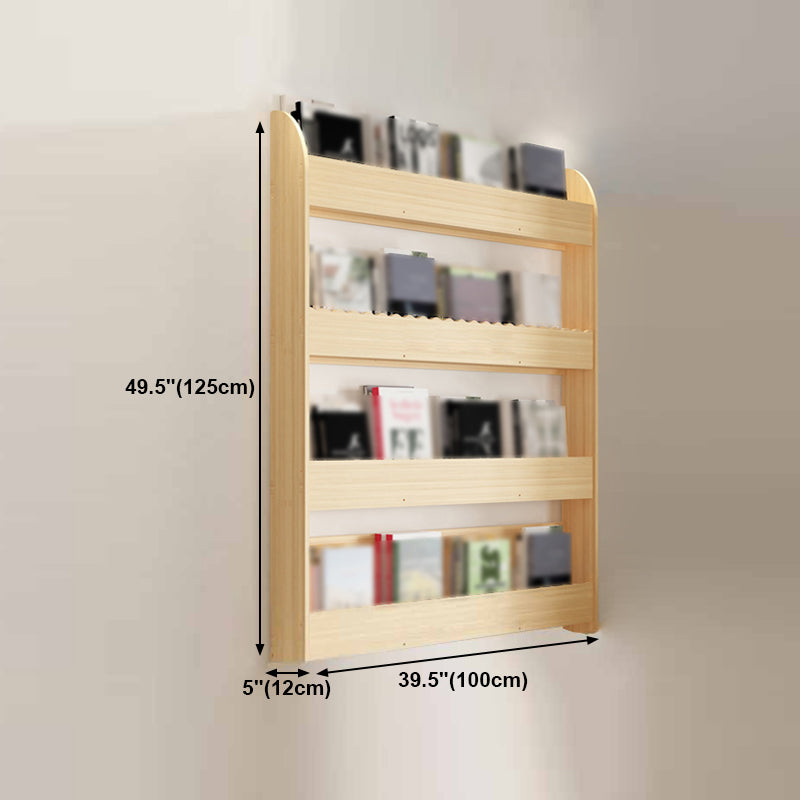 1/2/3/4-Shelf Modern Wall Unit Bookshelf Natural Pine Wood Bookshelf
