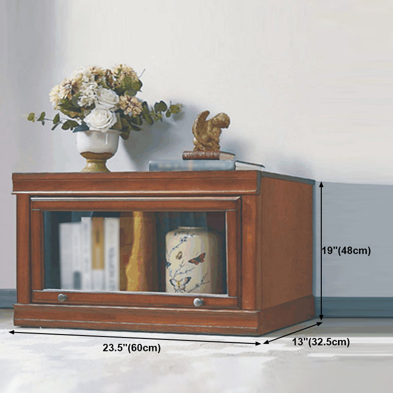 Minimalist Closed Back Bookcase in Solid Wood Material Shelve