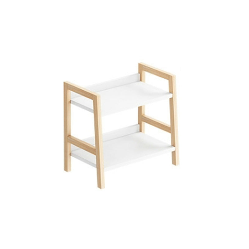 Contemporary Ladder Bookcase Wooden Open Back Bookshelf with Shelves for Home