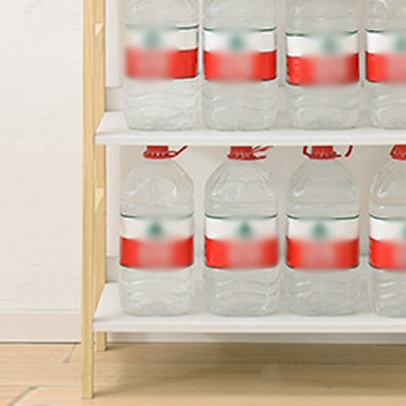 Contemporary Ladder Bookcase Wooden Open Back Bookshelf with Shelves for Home