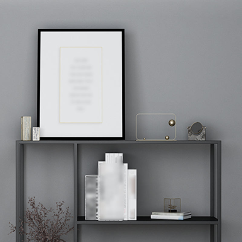 Open Metal Bookcase Industrial Rectangular Shelve for Study Room