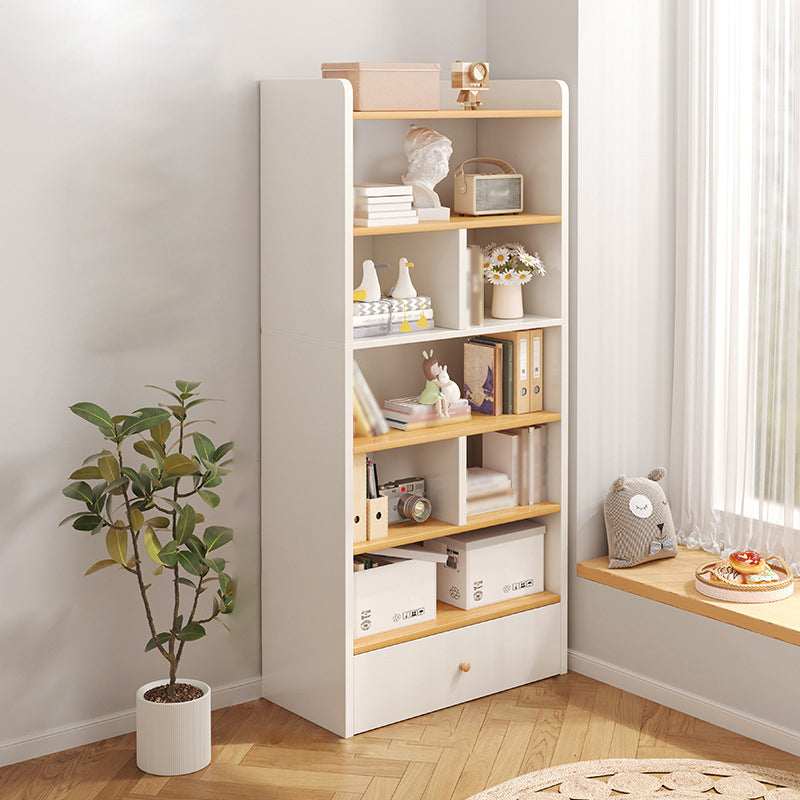 Scaffali di libreria standard moderni chiusi libreria con cassetto in legno ingegnerizzato