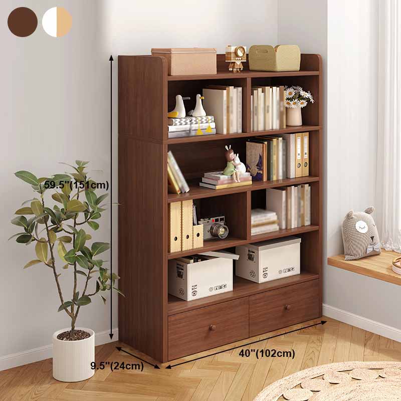 Scaffali di libreria standard moderni chiusi libreria con cassetto in legno ingegnerizzato
