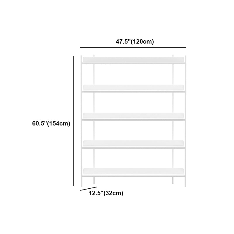 Modern Style Metal Bookshelf Open Etagere Shelf Bookcase for Home