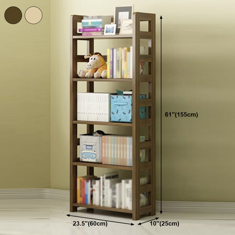 3/4/5-Shelf Modern Open Etagere Bücherregal Massivholz vertikaler Bücherregal