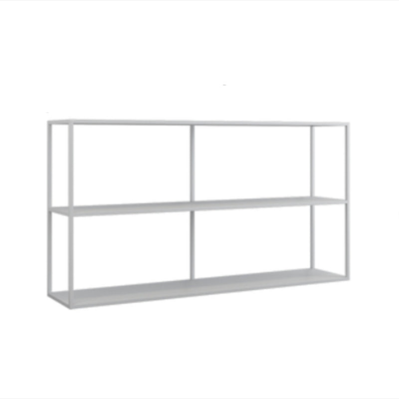 Open Rectangular Bookcase Industrial Metal Shelf for Study Room