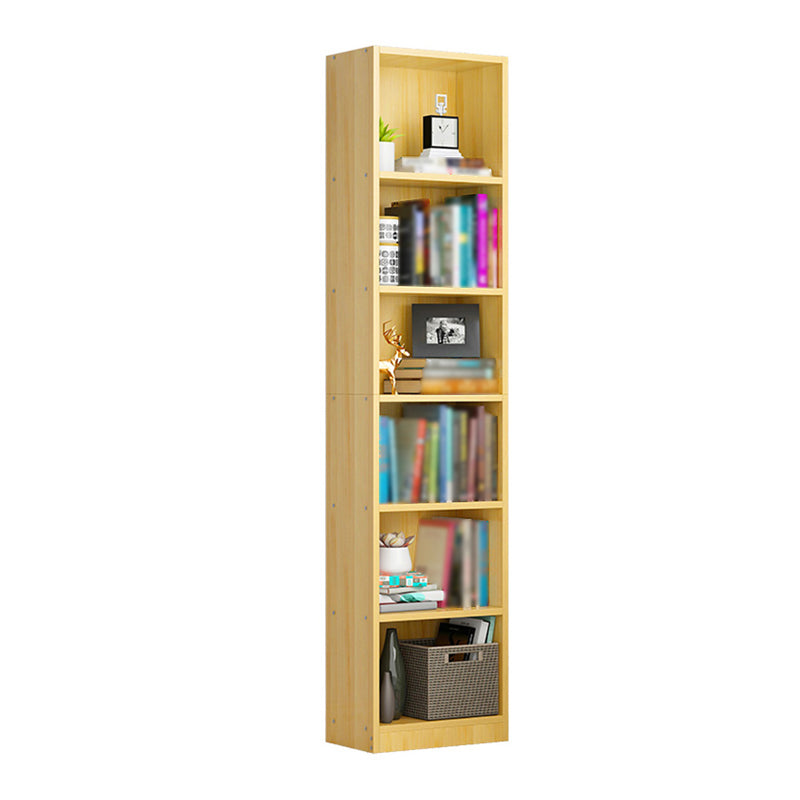 Modern Style Bookcase Closed Back Rectangular Shelf Bookcase for Study Room